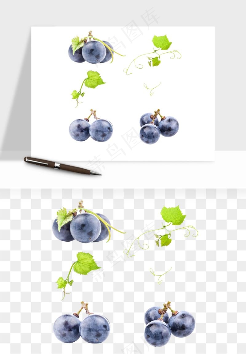 蓝莓水果png免抠