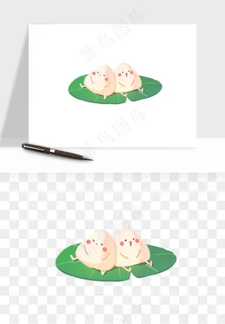 卡通表情粽子端午png免抠