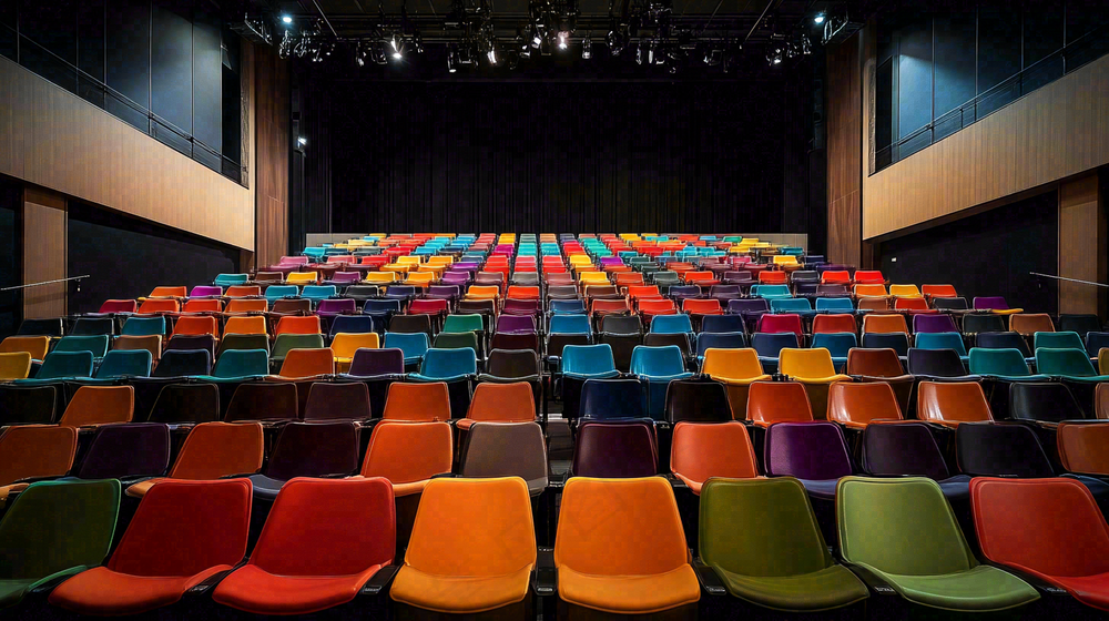 豪华电影院观影场景摄影图