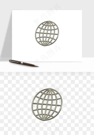 立体潮流金属质感小装饰png免抠