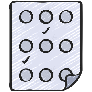 多项选择题 答题卡 铅笔手绘图标icon