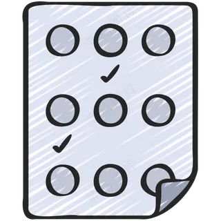 多项选择题 答题卡 铅笔手绘图标icon