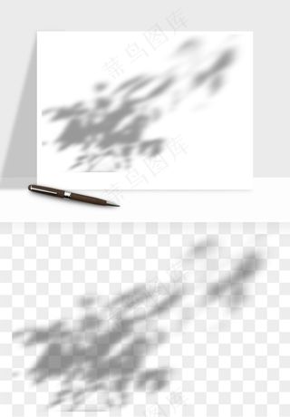 阴影植物窗户投影免抠元素