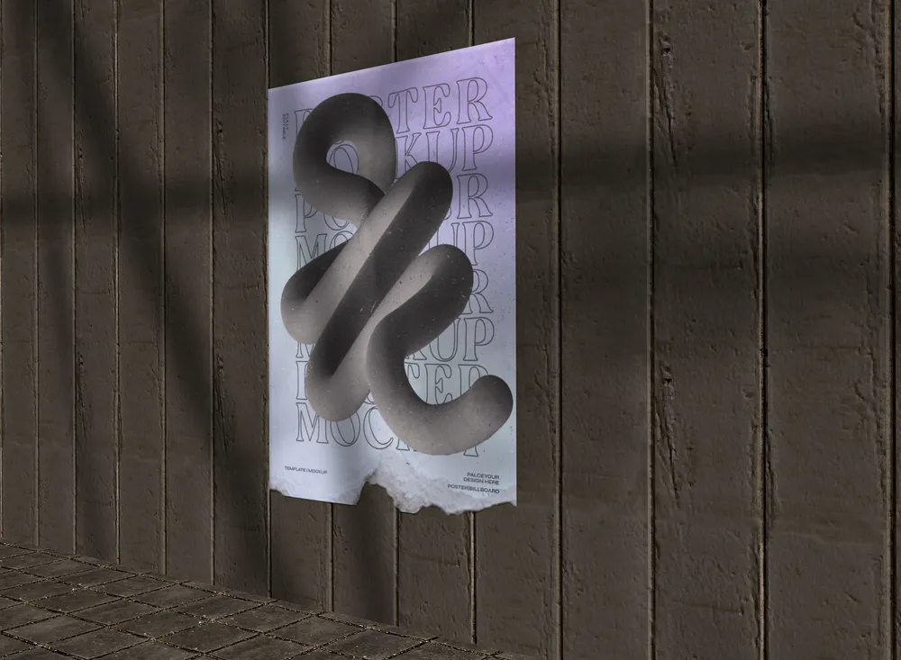 户外墙面广告牌海报样机-15