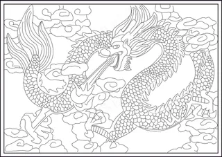 矢量图  龙吐水