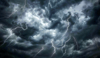 暴雨天气预警摄影图