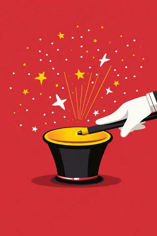 魔术师帽子戏法表演愚人节背景