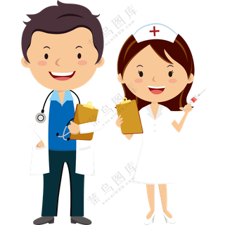 手拿着病历的医生护士人物免抠图片