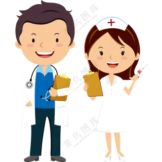 手拿着病历的医生护士人物免抠图片