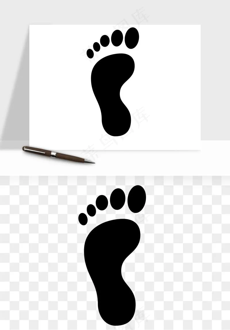 脚印脚丫鞋印png免抠