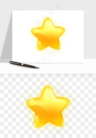 卡通小星星五角星闪光png免抠