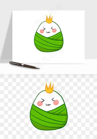 卡通表情粽子端午png免抠