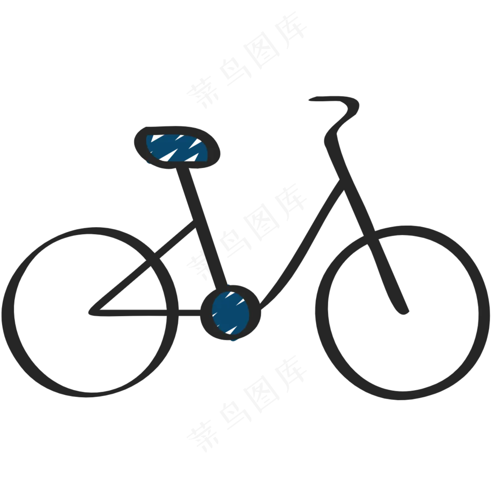 自行车 铅笔手绘图标 icon