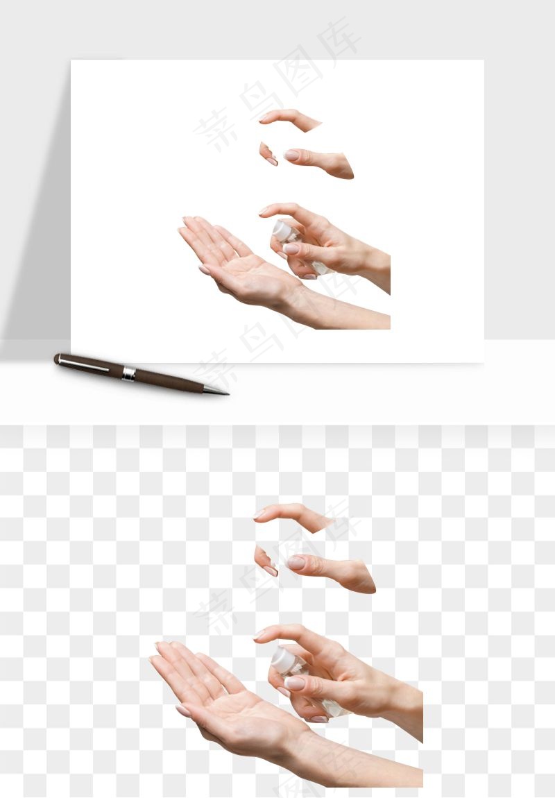 手势手部动作手指png免抠