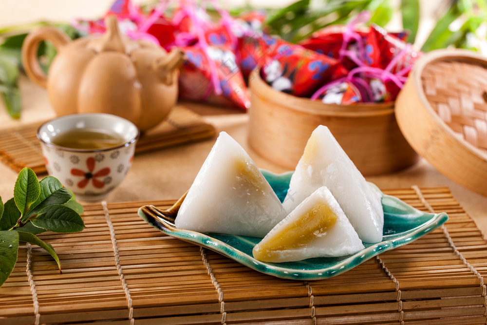 水晶粽子照片图片包粽子粽子摄影裹粽籺粽子摄影端午节茶餐厅粽子