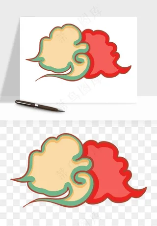 国潮敦煌云纹祥云云彩png免抠