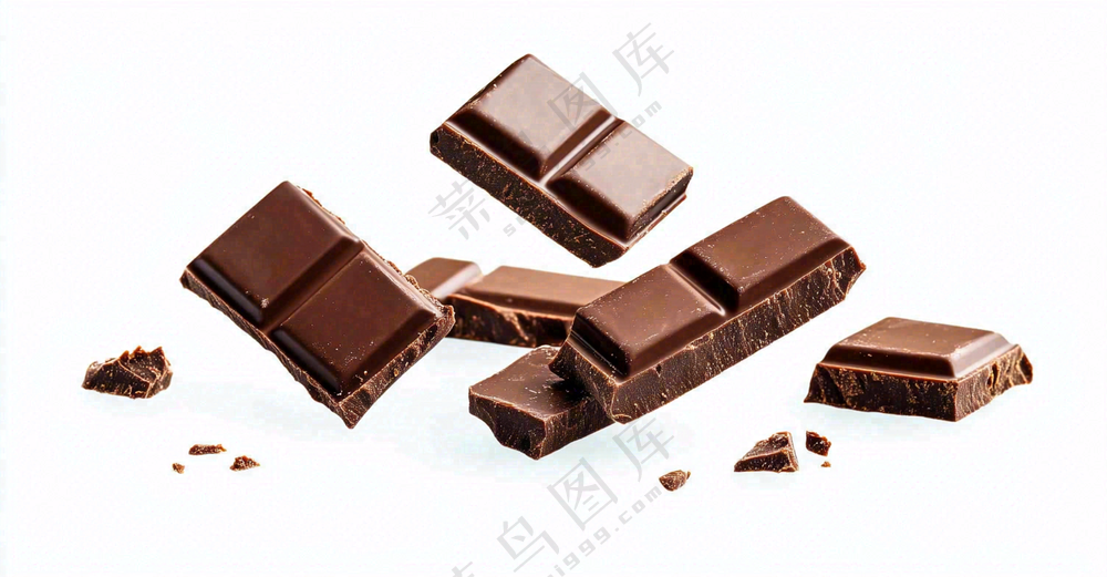 黑巧巧克力美味美食摄影图
