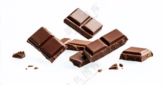 黑巧巧克力美味美食摄影图