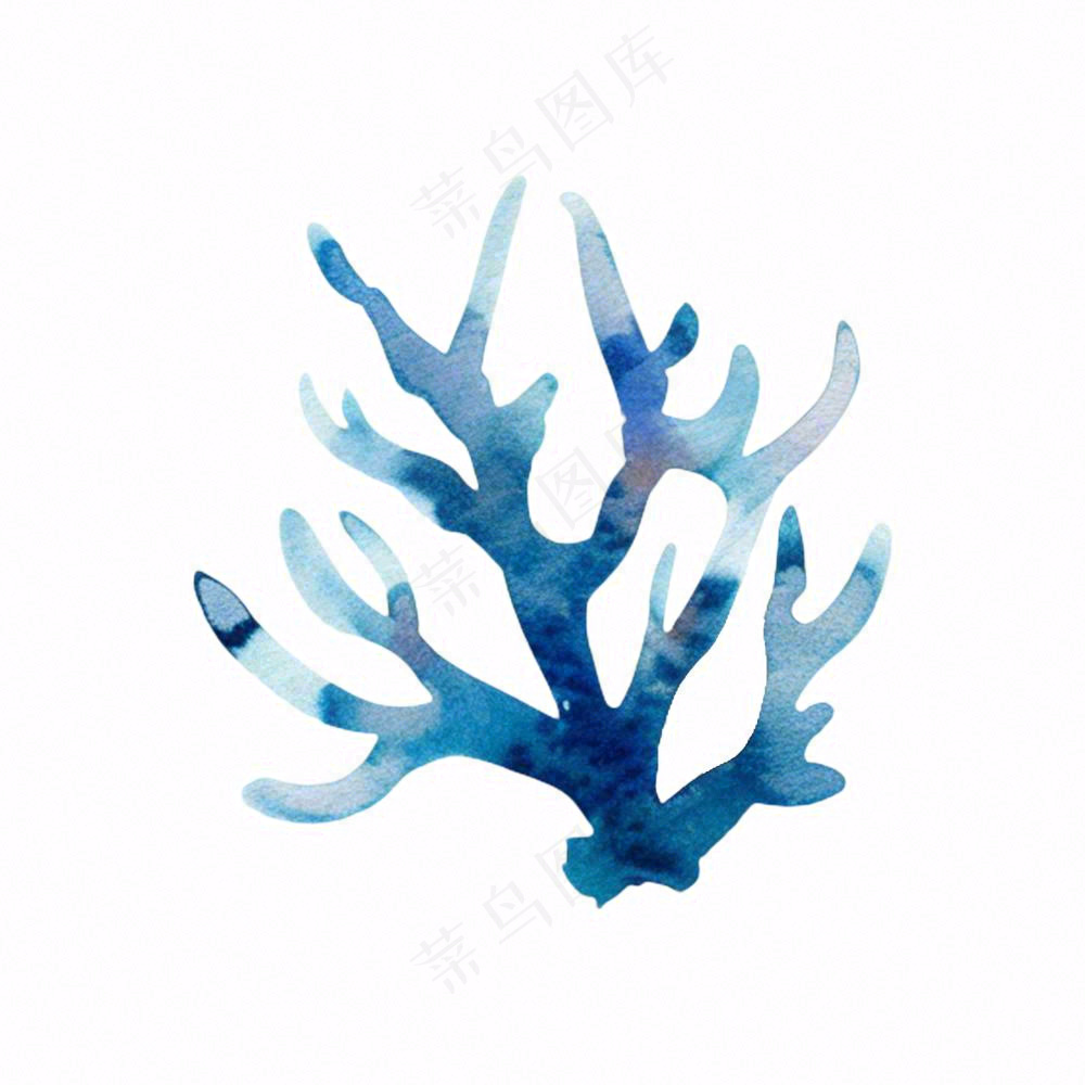 海洋海藻珊瑚植物卡通插画免抠