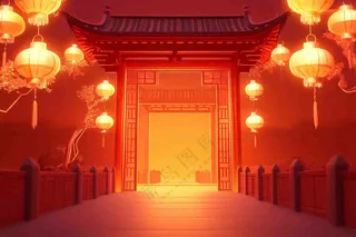 年货节促销电商背景