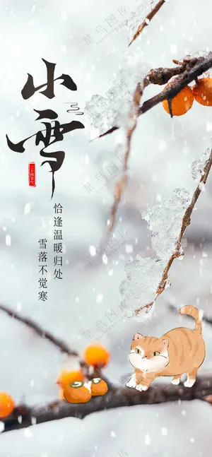 小雪节气传统活动海报