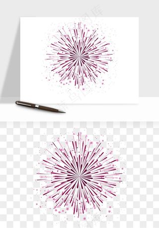 卡通烟花烟火礼花png免抠
