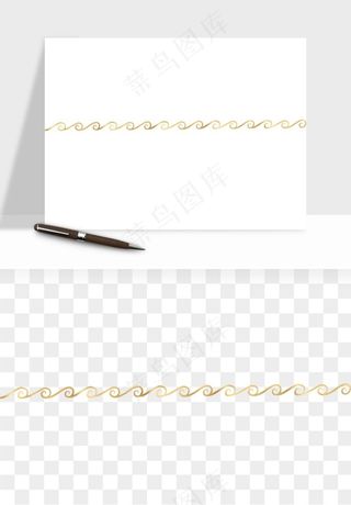 金色植物花环边框png免抠