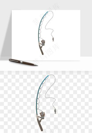 钓鱼竿png免抠