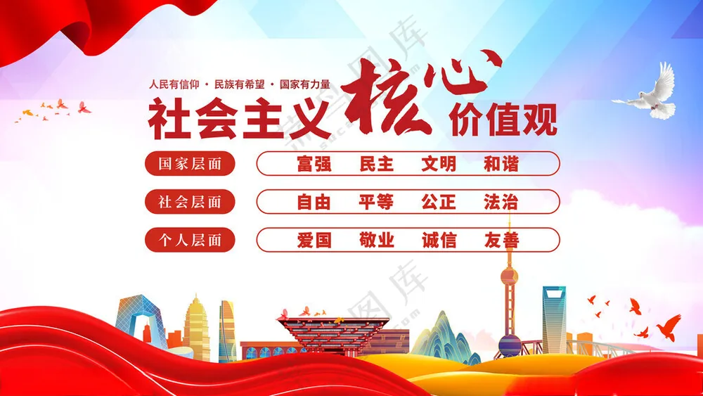 价值观社会海报