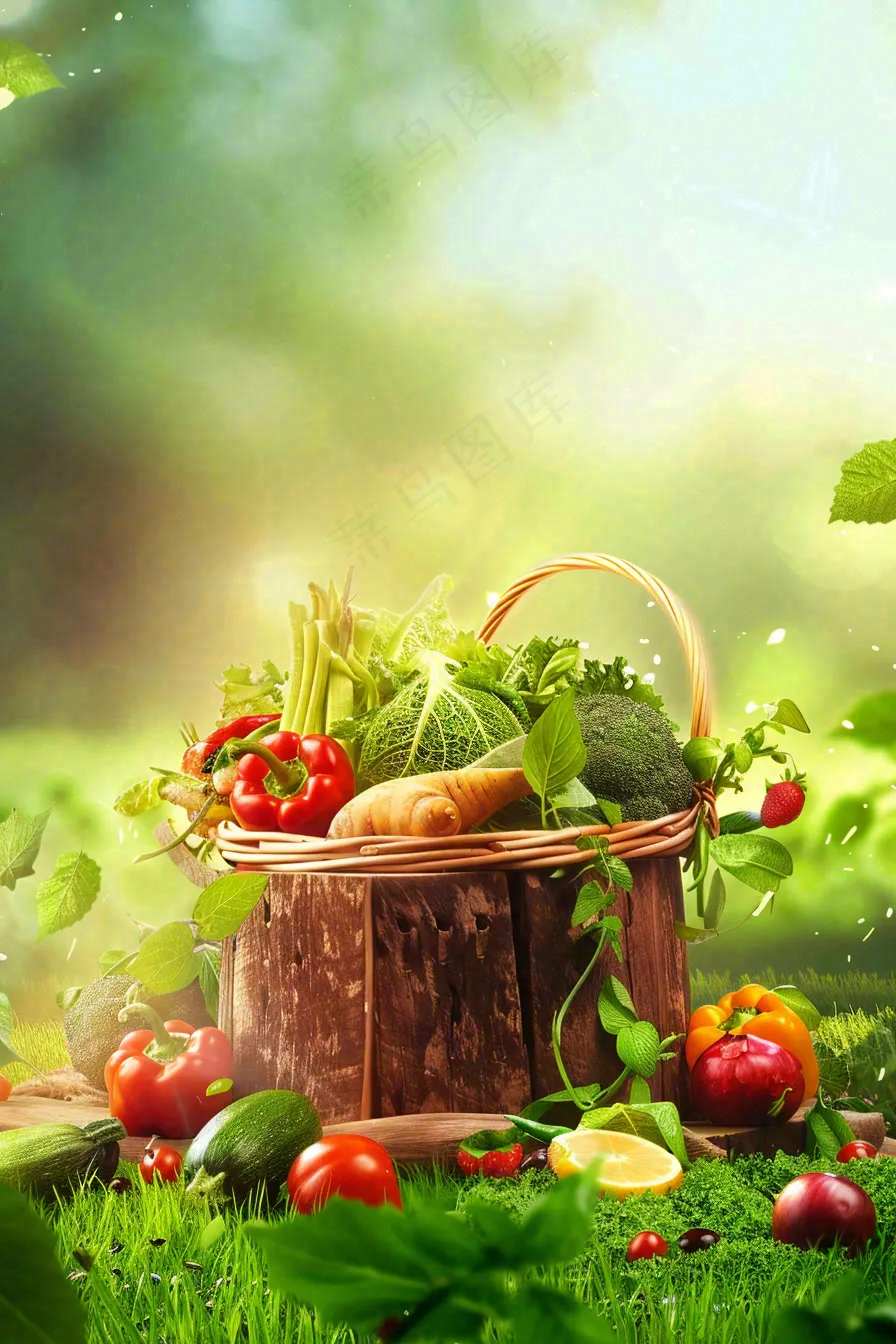 农林蔬果生鲜店水果店蔬菜店背景