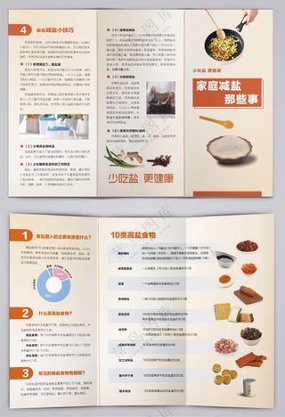 家庭减盐那些事少吃盐三折页