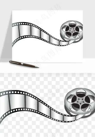 电影黑胶胶片元素png免抠