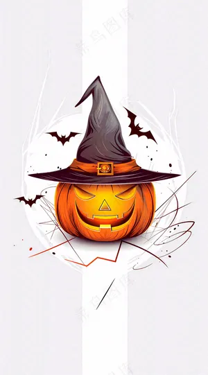 万圣节南瓜灯捣蛋恐怖背景