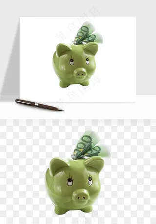 存钱罐理财金猪png免抠