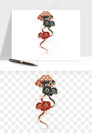 国潮敦煌云纹祥云云彩png免抠