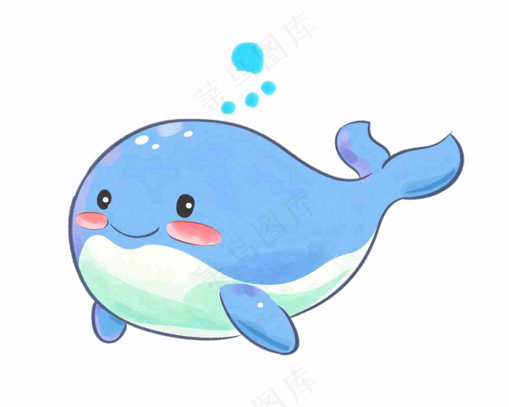 海豚海洋生物动物卡通插画免抠