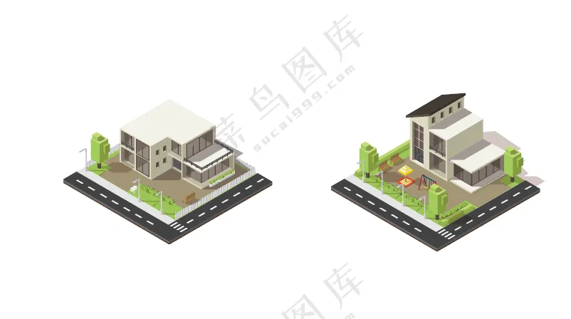 别墅3 矢量图 豪华别墅