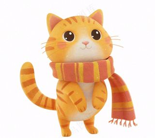 小猫猫咪宠物动物卡通插画免抠