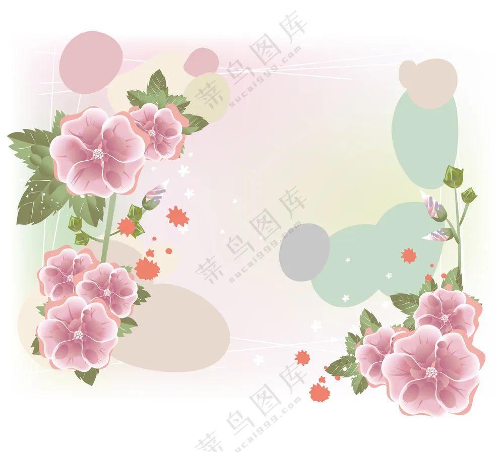 鲜花花纹边框 (3)