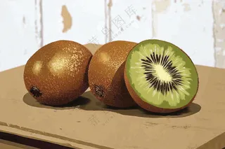 新鲜水果猕猴桃摄影图