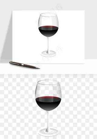 红酒玻璃酒杯png免抠