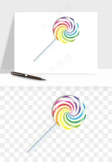 棒棒糖圈圈糖png免抠