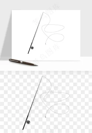 钓鱼竿png免抠