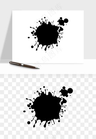 墨迹水墨圆圈圆环边框