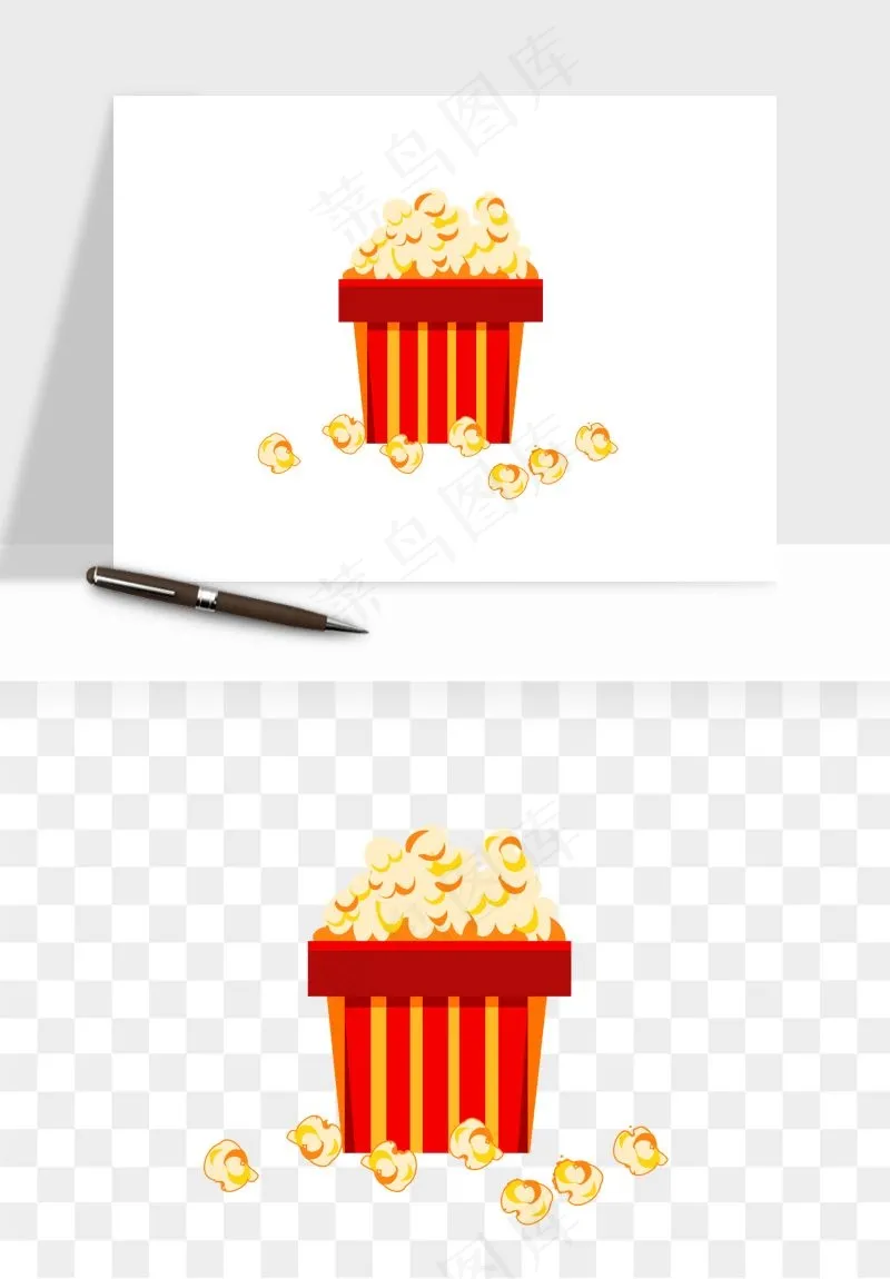 爆米花小吃png免抠