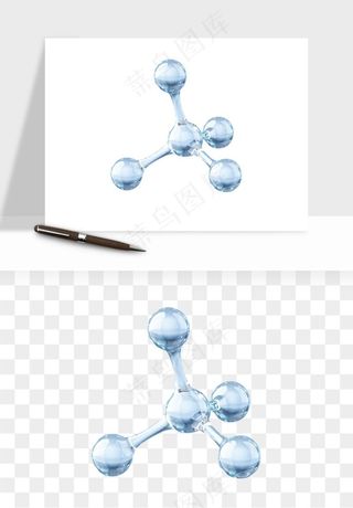 细胞水分子DNA精华成分png免抠