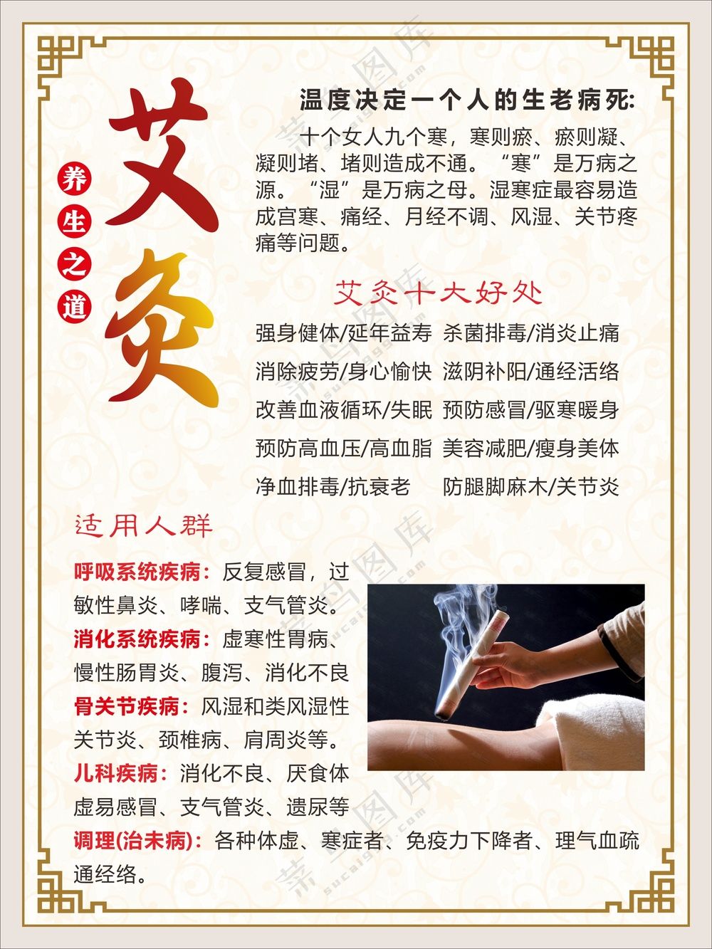 艾灸理疗海报素材