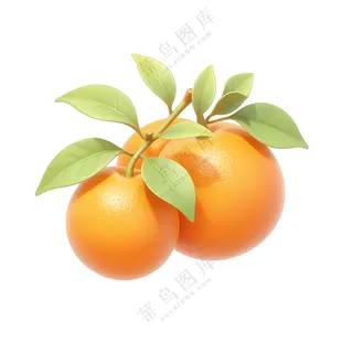 橙色果子的叶子