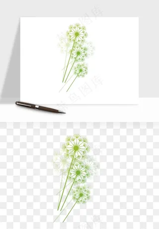 唯美蒲公英种子png免抠