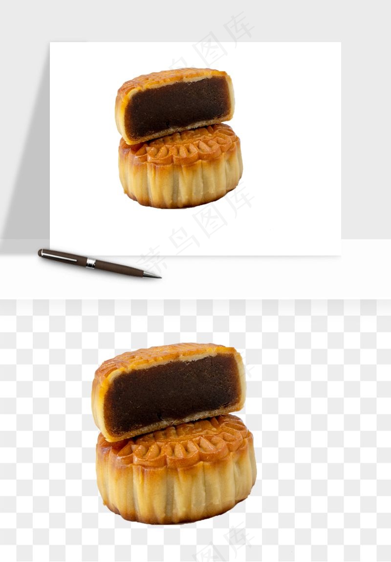 中秋月饼实物png免抠